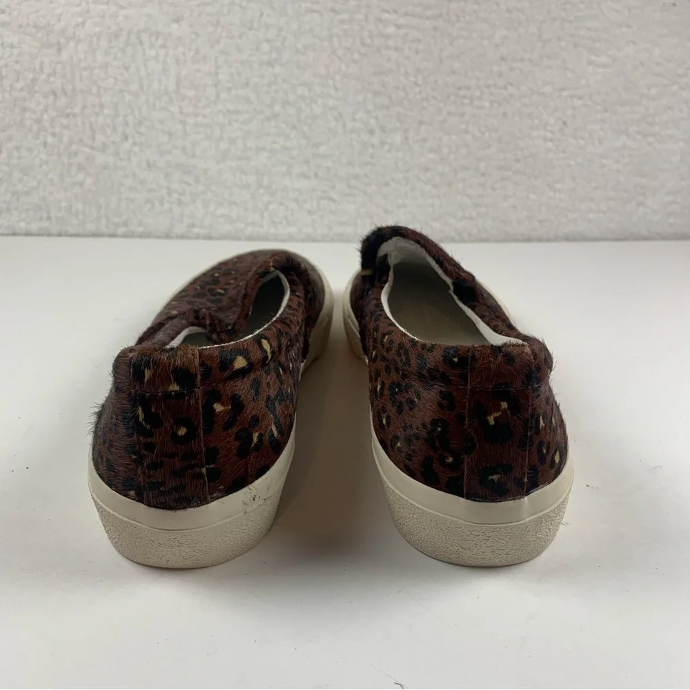 Madewell Sidewalk Slip On‎ Sneakers Calf Hair Animal Print Leopard Shoes 7 NWOB
